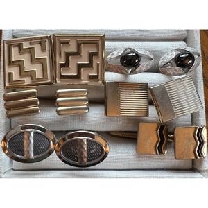 Lot of 6 Pairs of Vintage Cuff Links  - Assorted Designs